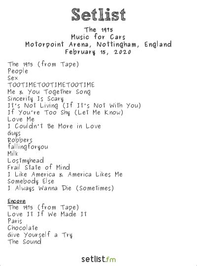 the 1975 setlist 2023